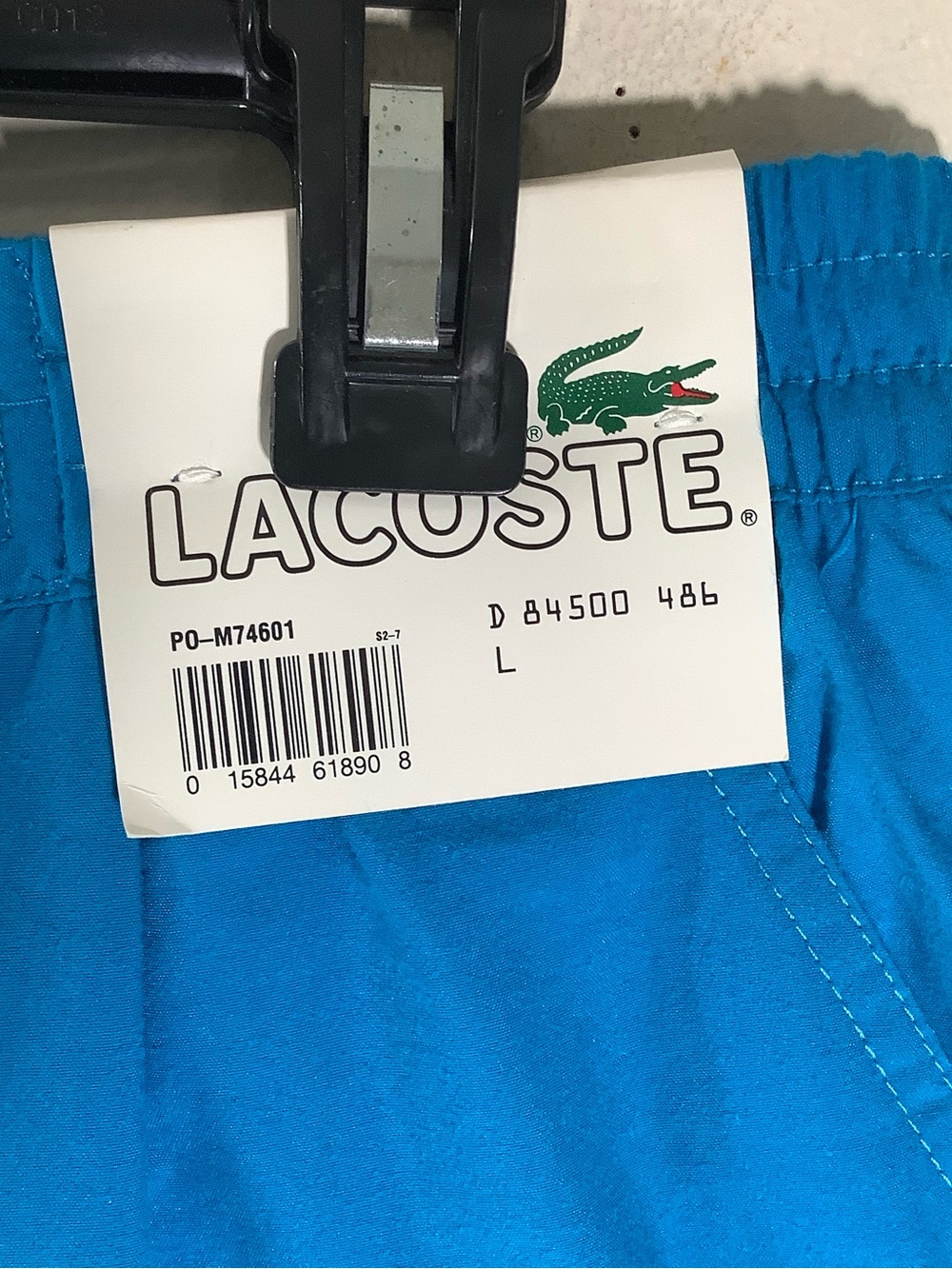 Lacoste Vintage Y2K Blue Men's Swim Shorts w/ Brief Liner - Picture 4 of 7